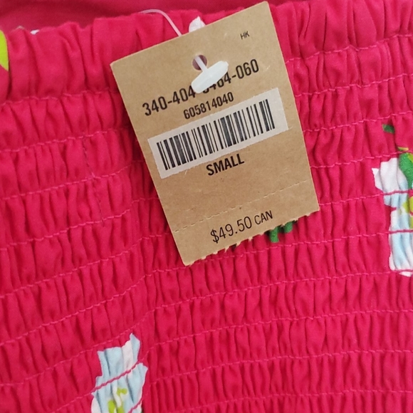 Hollister fit & flare floral strapless top NWT - Picture 3 of 3